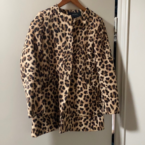 ZARA Basic Collection Size S, Cheetah print Coat - Picture 1 of 2
